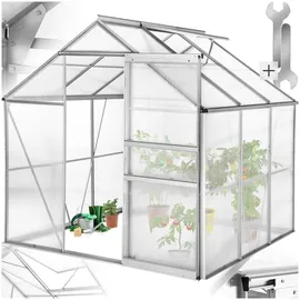 Tectake tectake® Gewächshaus, 5,85 m3, UV-beständig und wärmedämmend, 185 x 190 x 195 cm