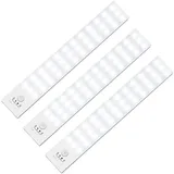 BLS LED-Schrankleuchte, 36-LED-Bewegungsmelder, Unterschrank-Lichter, große 1500 mAh LED, wiederaufladbar, batteriebetriebene Lichter, Kleiderschrankleuchte, kabellose Schrankleuchte, 2 Sensormodi (3