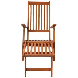 vidaXL Liegestuhl mit Fußstütze und Auflage 20 x 20 x 20 cm beige 1 St.