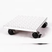 Szagato Möbelroller / Pflanzenroller (Profi) 30x30 cm, ALU, 120kg, Chromrollen + Bremse, Marke: Szagato, Made in Germany