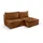 Kaiser Bohoo Mini modernes Ecksofa mit Schlaffunktion Ziegel Rechts