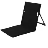 HpLive Strandstuhl Outdoor Camping Rückenlehne Kissen Klappbar Rückenlehne Stuhl Picknick Tragbar Klappbar Strandstuhl 42 * 39 * 37cm,Schwarz