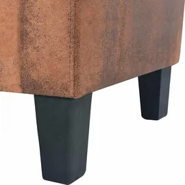 vidaXL Sofa 3-Sitzer Wildleder-Optik Braun