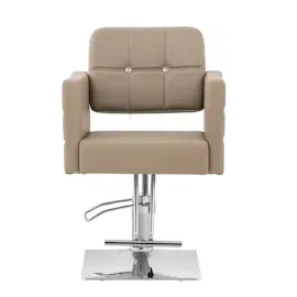 Physa Friseurstuhl mit Fußstütze - Sitzhöhe 49 - 63 cm - 150 kg - Hellgrau