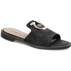 Schwarze Flip-Flops S.Barski Flache Schuhe, 40