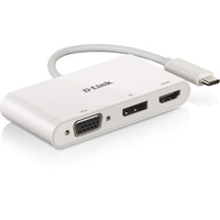 D-Link 3-in-1 USB-C to HDMI/VGA/DisplayPort Adapter (DUB-V310)