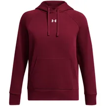 Under Armour Rival Fleece Hoodie Damen 625 cardinal/white XS