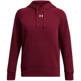 Under Armour Rival Fleece Hoodie Damen 625 cardinal/white XS