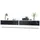 Vladon Lana Lowboard 120 x 29 x 37 cm Weiß matt/Schwarz Hochglanz MDF/Spanplatte