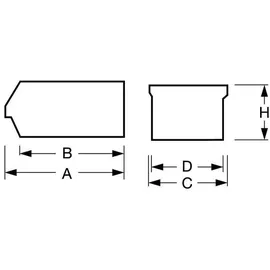 PROMAT Sichtlagerkasten L350/300xB210xH200mm PE rot PROMAT