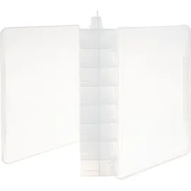 Kruzzel Sammlervitrine Polypropylen zu 46 Fächen 33x 25 x 8,5 cm - Setzkasten für Ihre Sammlung - Organisation Schaukasten für Autos - Matchbox ... - Transparent