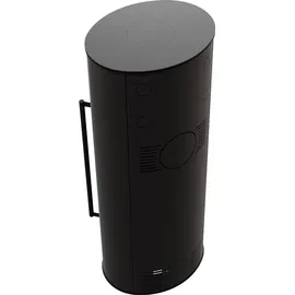 Kratki ERIK Hoch Ø 150 5,5 kW Schwarz / Innenverkleidung Weiß + Türfeder