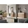 VOLEO Sideboard 130 x 88 x 38 cm Schwarz / Eiche
