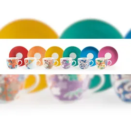 Excelsa Espressotasse mit Untertasse 0,09 l Mehrfarbig 6 St.