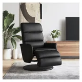 vidaXL Relaxsessel mit Fußteil Kunstleder 98 x 106 x 0 cm Schwarz