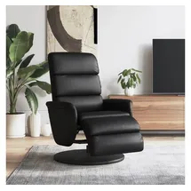 vidaXL Relaxsessel mit Fußteil Kunstleder 98 x 106 x 0 cm Schwarz