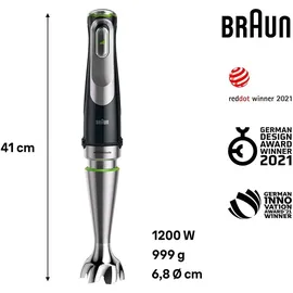 Braun MultiQuick 9 MQ 9138XI Stabmixer premium schwarz/edelstahl