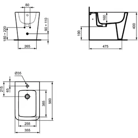 Ideal Standard Blend Stand-Bidet T368901