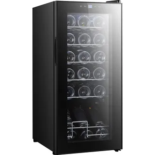 Homcom Weinkühlschrank 50 L Getränkekühlschrank mit Glastür 5-18°, Grad Touchschlater, LED-Anzeige