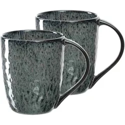 Leonardo MATERA Keramikbecher 430 ml anthrazit 2er Set