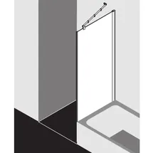 Kermi Diga Seitenwand verkürzt DITVD08016VPK 80x160cm, silber hochglanz, ESG klar Clean