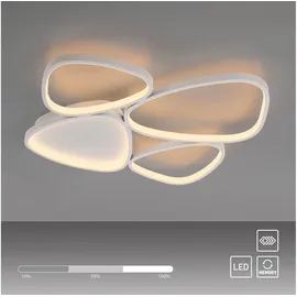 Schöner Wohnen Pebbles 1x LED-Board 35,5W rund oval weiß