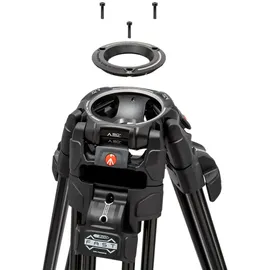 Manfrotto 509 & Alu Fast Doppelrohr-Stativ