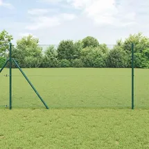 vidaXL Maschendrahtzaun 100 x 50 m Grün/Stahl