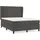vidaXL Boxspringbett 140 x 200 cm Dunkelgrau