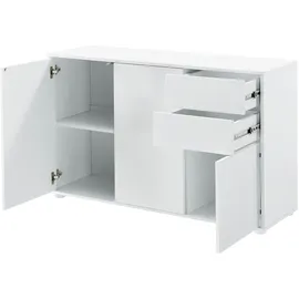[en.casa] Paarl 74 x 117 x 36 cm Weiß hochglanz