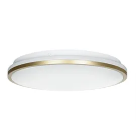Licht-Erlebnisse Led Metall rund D: 33 cm in Weiß Gold neutralweiß 4000 K 1040 lm Deckenleuchte - Bunt