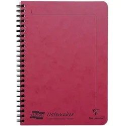 Clairefontaine 10x Europa Notemaker, Doppelspiralheft A5, 60 Blatt liniert abtrennbar - Rot 4858Z
