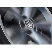 Volkswagen 000071213C Nabenkappe für LM-Felge, dynamisch, mit stehendem Logo im Fahrbetrieb