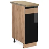 Vicco Apothekerschrank Fame-Line 30 x 82 x 60 cm Schwarz