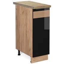 Vicco Apothekerschrank Fame-Line 30 x 82 x 60 cm Schwarz