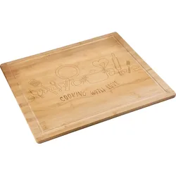Herdblende-/Abdeckplatte KESPER "Herdabdeckplatte, love, Bambus", beige (natur), B:56cm H:4cm T:50cm, Bambus, Herdabdeckplatten, mit vier Bambusfüßen