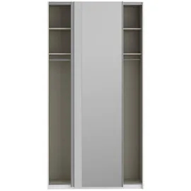 Forte Schwebetürenschrank Fittio 120,1 x 235 x 61,2 cm Weiß