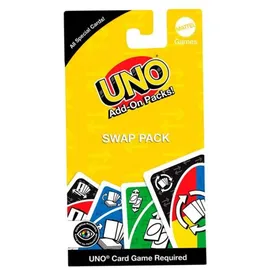 Mattel UNO Add-On Swap Pack für Kinder und Erwachsene, perfekt für Familienspiele, Reisespiel oder Geschenke ab 7 Jahre, JCV59