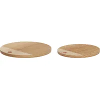 Hübsch Schneidebrett rund, aus Holz 2er Set