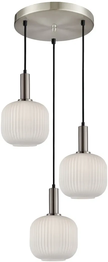 Italux PND-31981-3S-SC-WH Pendelleuchte Penzi | 40W E27 | silber