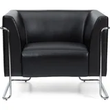 HJH Office Polstersessel Curacao Kunstleder 73 x 53 x 88 cm Schwarz höhenverstellbar