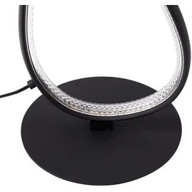 LUCANDE LED Stehlampe Rodado Modern, in Schwarz / Wohnzimmer - 24.5 - 22 - 132