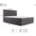 moeblo Boxspringbett Bett mit bettkasten, Bonell-Matratze und Topper, Doppelbett, - Boxspringbett 05 - Graphit (Trinity 15)