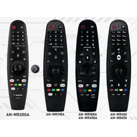 azurano Universal Fernbedienung für LG Magic Remote MR20GA, MR19BA, MR18BA, MR650A, MR600, OLED NanoCell UHD 4K - Praktische IR Version OHNE Maus ... Sprachsteuerung