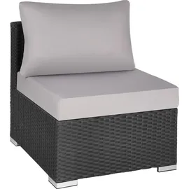 Tectake San Marino Polyrattan Lounge-Set schwarz