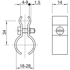 OBO Bettermann Vertr Spanndrahtschelle 1020 18-28 A4
