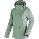 Maier Sports Metor Rec W, Damen Outdoorjacke, Wasserdichte Wanderjacke mit sportlichem Schnitt, PFC-frei, Silverplus Netzfutter & mTEX Wetterschutz, Hellgrün/Oliv, 42