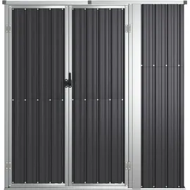 vidaXL Metallgerätehaus 1,61 x 0,89 x 1,61 m anthrazit