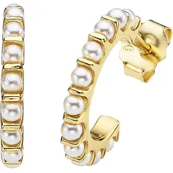 Paar Ohrstecker FIRETTI "Schmuck Geschenk Silber 925 Ohrschmuck Ohrringe", gold (gelbgoldfarben, weiß), Ohrringe, Damen, Silber 925 (Sterlingsilber)-Perlen, Silber 925 (Sterlingsilber), Perlen, mit Perle (synth.)