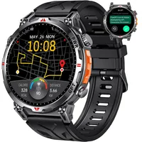 GPS Smartwatch Herren Fitnessuhr Sportuhr: 1,7" AMOLED Display mit Bluetooth Anrufe/ChatGPT/3ATM/100+Sportmodi Outdoor Smart Watch mit Herzfrequenz Schlafmonitor Schrittzähler Kompatibel iOS Android